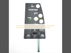 Customized PET Membrane Switch Screen Printing IP67 Waterproof For Electronic Instrument Applications