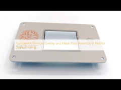 Transparent Window Overlay and Metal Plate Assembly in Red for Screen Printing