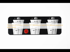 Thickness 0.1-0.5mm Flexible PET Membrane Switch for Various Appliance Applications