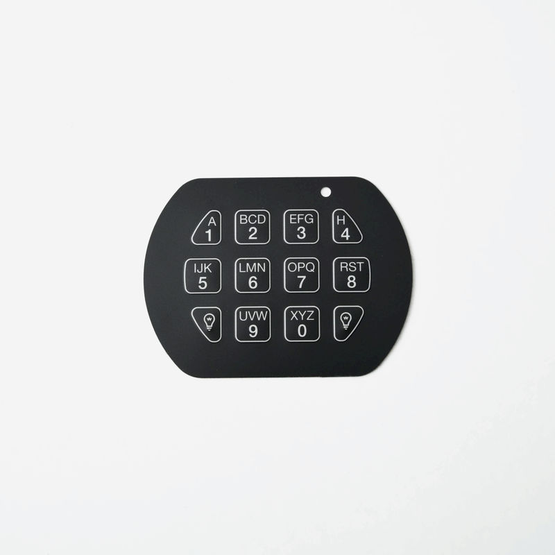 Interruptor de teclado de membrana ultra delgado Color negro Impermeable a prueba de polvo