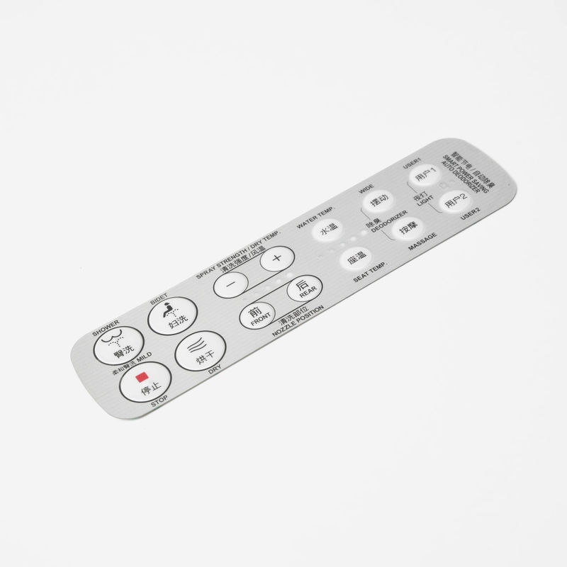 Interruptor de teclado de membrana de color blanco para OEM de electrodomésticos