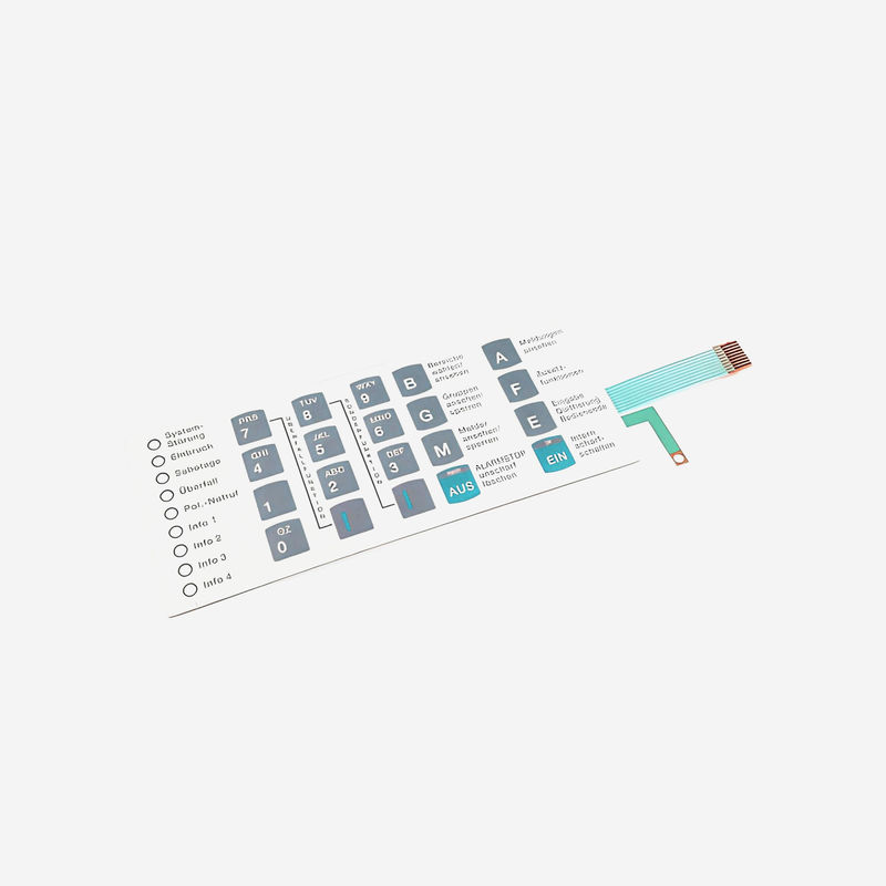 DC 12V LED Membrane Switch Keypad IP67 With Wire Wireless Interface Type