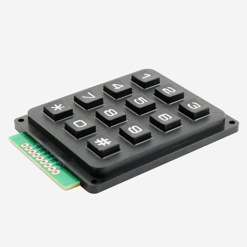 Teclado de membrana personalizado multifuncional con color gris blanco negro