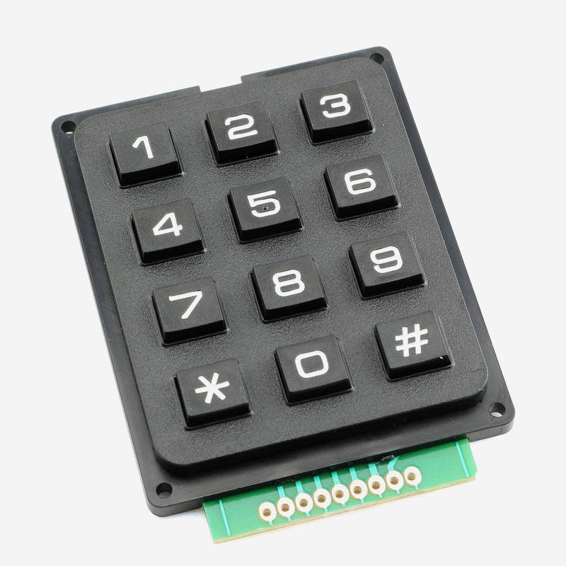 Teclado de membrana personalizado multifuncional con color gris blanco negro