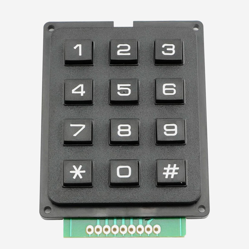 Teclado de membrana personalizado multifuncional con color gris blanco negro