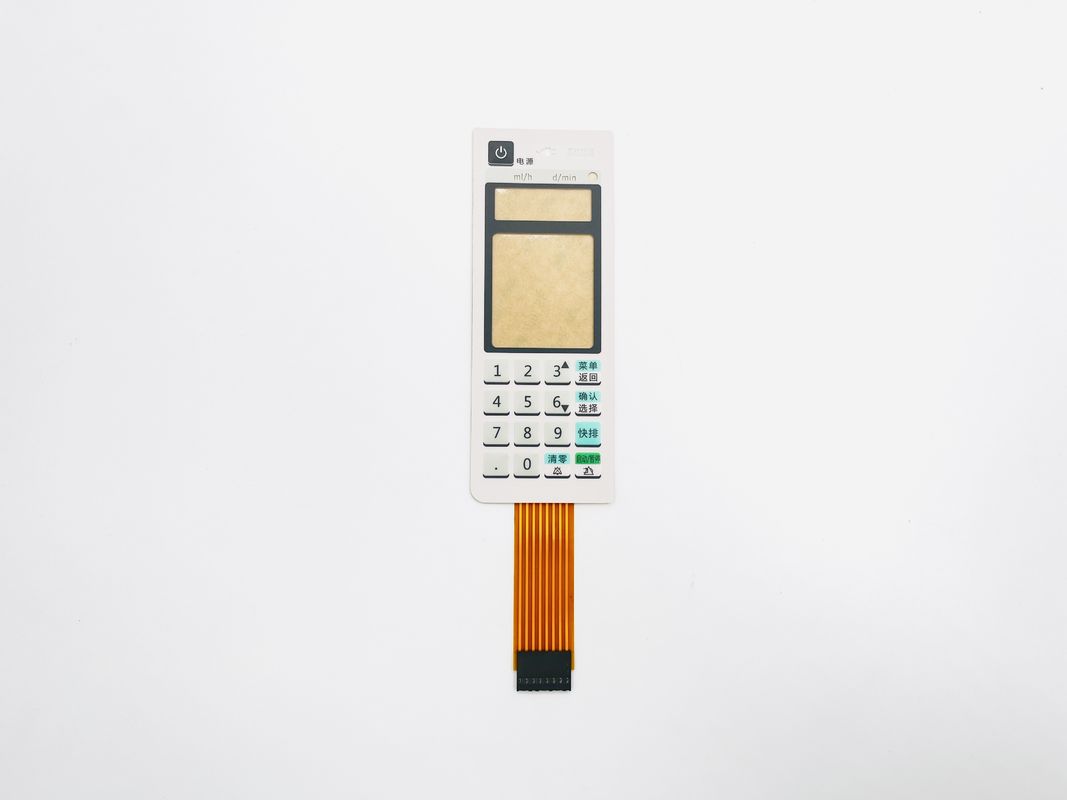 Medical Control Keypad Panel Flexible Printed Circuitry Membrane Switch featuring Printed Silver Conductor Longevity