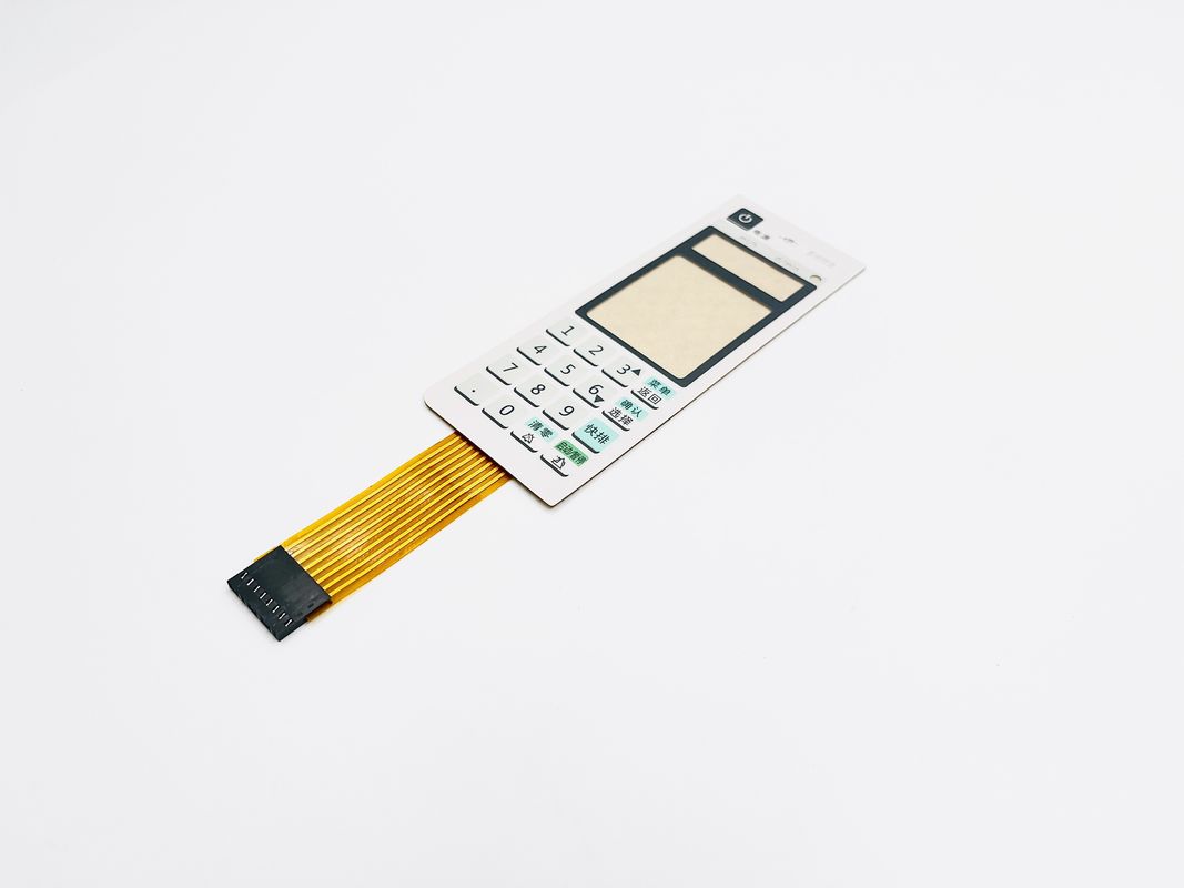 55*70mm FPC Membrane Switch Designed with Embossed Button and Printed Silver Conductor