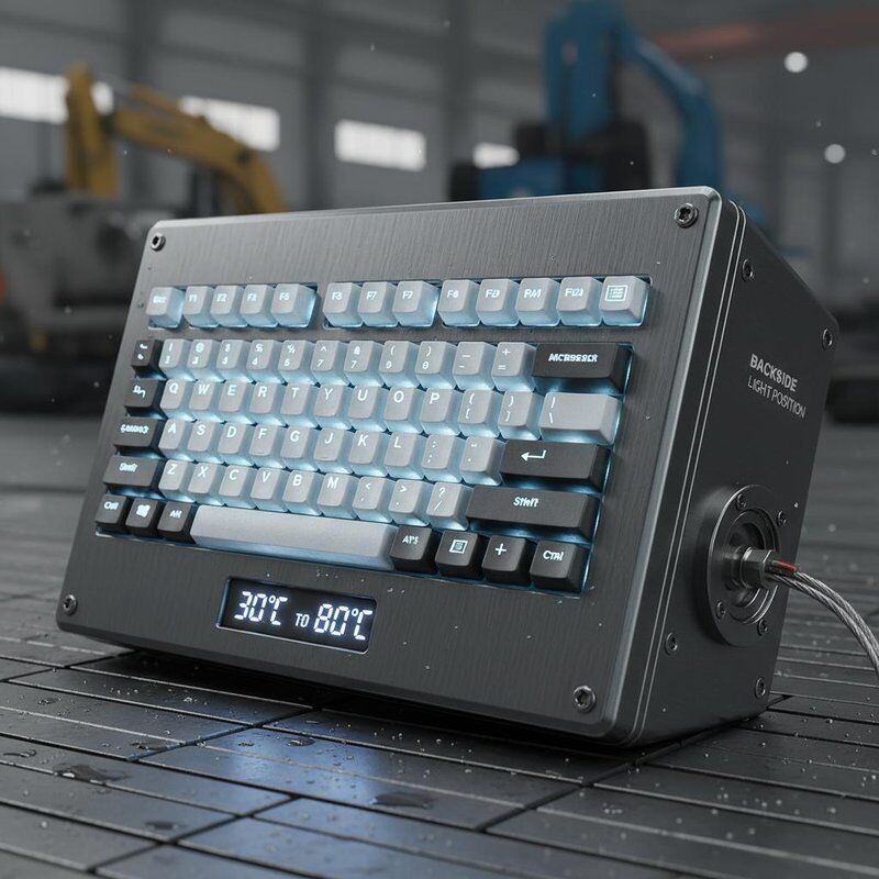 30C to 80C Temperature Range Backlit Keyboard Panel Featuring Backside Light Position Suitable for Harsh Environment and Durable
